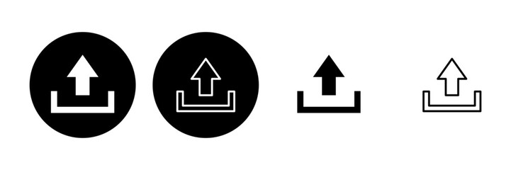 Upload icon set. load data symbol