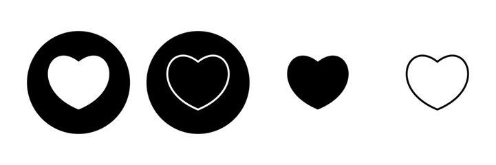 Love icon set. Heart icon vector. Like icon vector.