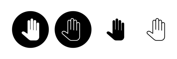 Obraz premium Hand icon set. hand vector icon, palm,click