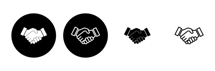 Handshake icon set. business handshake. contact agreement
