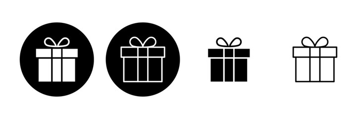 Gift icon set. gift vector icon. birthday gift