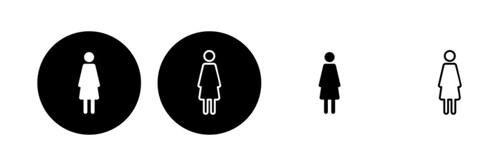 Female icon set. woman icon vector