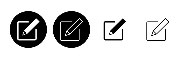 Fototapeta premium Edit icon set. edit document icon. edit text icon. pencil. sign up