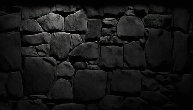 Fototapeta Minimalistic Old Grey Brick Wall Texture for Designers - ai generated