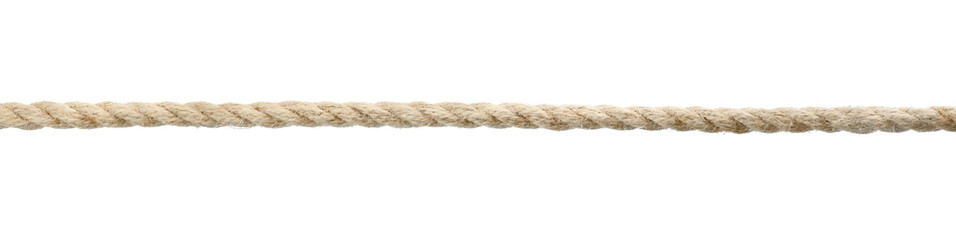Hemp rope isolated on white. Organic material