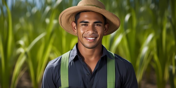 photo of a farmer in his field, agriculture, fair trade, ethics, world produce