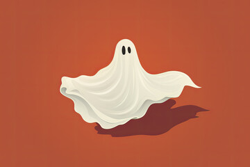 Ghost isolated on a orange background