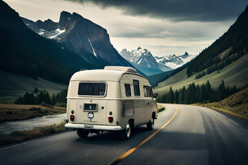 camping in the mountain