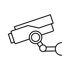 Cctv camera line icon, line security camera icon. vector illustration on white background..eps