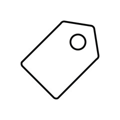 Tag line icon, outline vector logo flat illustration on white background..eps