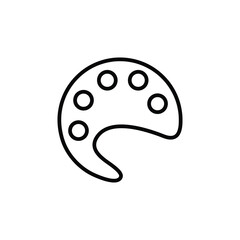 palette icon vector, liner illustration on white background..eps