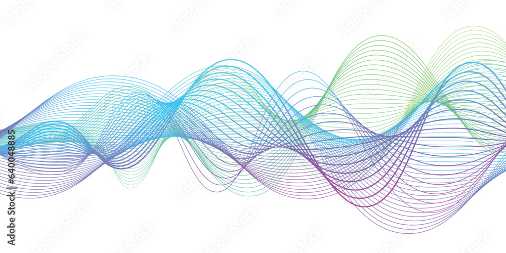 Poster technology abstract wave png background stylized line landing page waves stripes. abstract colorful 