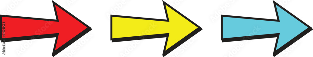Poster arrow set icon. colorful arrow symbols. arrow left direction icon on a transparent background. arrow