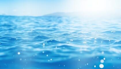 Beautiful hazy nature on the water blue background