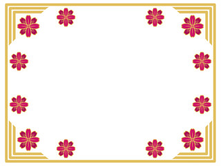 Design Flower Frame For Wedding Illustration