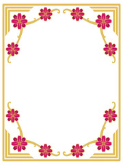 Design Flower Frame For Wedding Illustration