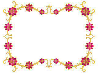Design Flower Frame For Wedding Illustration
