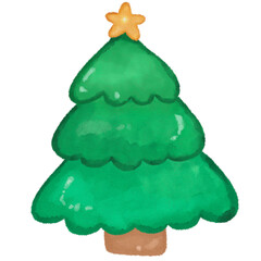 Watercolor cute Christmas theme for celebration