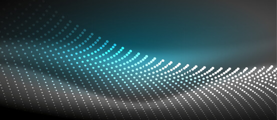 A sleek and stylish design featuring a smooth neon wave glowing against a dark background, perfect for adding a modern and edgy touch to any project