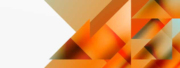 Fototapeta premium Vivid abstraction unfolds. Triangles in seamless harmony, composing dynamic geometric backdrop. Interplay of angles and hues forms captivating tapestry, evoking modernity and artistic allure