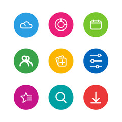 Interface icon set, simple vector perfect illustration