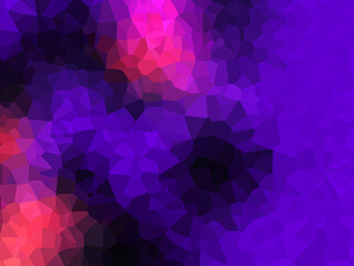 Black dark blue purple violet lilac magenta orchid red pink rose orange peach abstract geometric background. Noise grain.
