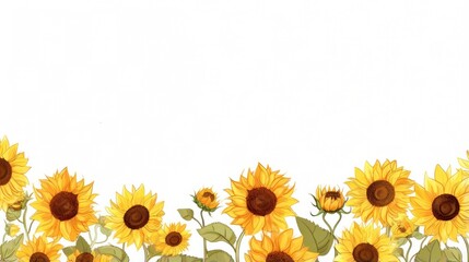 Design template of sunflowers