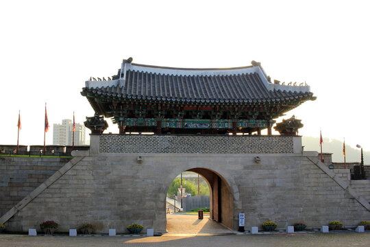 Chokseongmun Gate and Gongbukmun Gate of Jinjuseong Fortress in Jinju-si, Gyeongsangnam-do, South Korea August 27, 2023