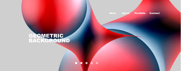 Round shapes and circles geometric abstract background. Vector Illustration For Wallpaper, Banner, Background, Card, Book Illustration, landing page