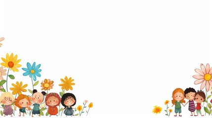 Obraz na płótnie Canvas Design template of children day celebration