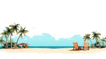 Fototapeta na wymiar Design template for beach vacation