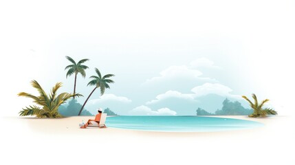 Fototapeta na wymiar Design template for beach vacation