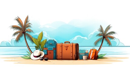 Obraz premium Design template for beach vacation