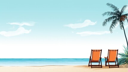 Design template for beach vacation