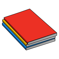 pile of books vector illustration