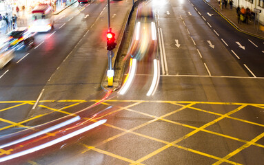 traffic in hongkong night