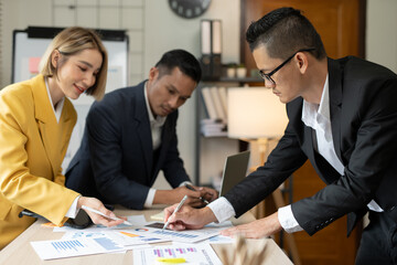 Group asia business people of business people in the company's meeting room. 