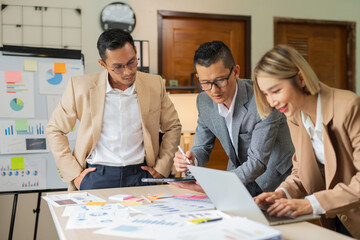 Group asia business people of business people in the company's meeting room. 