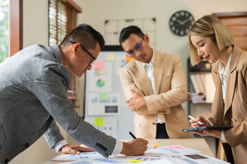 Group asia business people of business people in the company's meeting room. 