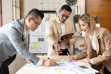 Group asia business people of business people in the company's meeting room. 