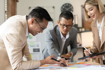 Group asia business people of business people in the company's meeting room. 