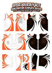 Swirl Orange Jersey Design Sportswear Pattern Template