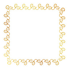 simple seamless vector gold golden square hand draw sketch floral border
