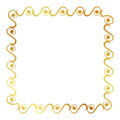 simple seamless vector gold golden square hand draw sketch floral border
