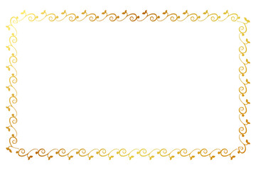 simple seamless vector gold golden rectangle hand draw sketch floral border
