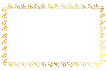 simple seamless vector gold golden rectangle hand draw sketch floral border
