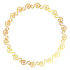 simple seamless vector gold golden circle hand draw sketch floral border