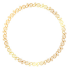 simple seamless vector gold golden circle hand draw sketch floral border