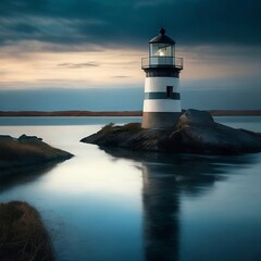 lighthouse at sunset