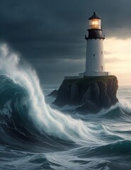 lighthouse on the coast of state